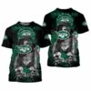 New York Jets Skulls Flowers Men’s And Women’s Gift For Fan 3D 2