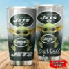 New York Jets Yoda Custom Name Tumbler 2