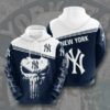 New York Yankees MLB Skull All over printing 3D Hoodie N98 3