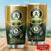 Oakland Athletics Baby Yoda Custom Name Tumbler 2