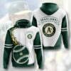 Oakland Athletics MLB Team Logo Fire Baseball Gift For Fan 3D Hoodie A 2