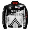 Oakland Oakland Raiders 3D Printed Full-Zip Sport Jacket Model 3 3