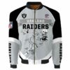 Oakland Raiders 3D Printed Full-Zip Sport Jacket Model 5 4