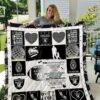 Oakland Raiders To My Granddaughter Love Grandpa 3D Quilt Blanket 3