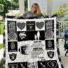 Oakland Raiders To My Son Love Mom 3D Quilt Blanket 4