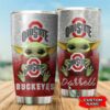 Ohio State Buckeyes Baby Yoda Custom Name Tumbler 3