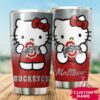 Ohio State Buckeyes Hello Kitty Custom Name Tumbler 2