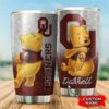 Oklahoma Sooners Pooh Custom Name Tumbler 2