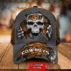 Oklahoma State Cowboys 3D Cap SKULL NCAA Custom Name 2