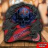 Personalized MLB Atlanta Braves 3D Skull Custom name Cap 3