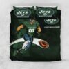 Personalized New York Jets Rugby Bedding Set 3