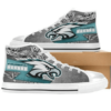 Philadelphia Eagles 18 Custom Canvas High Top Shoes L98 3