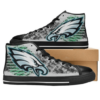 Philadelphia Eagles 19 Custom Canvas High Top Shoes L98 2