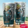 Philadelphia Eagles Baby Groot Custom Name Tumbler 3