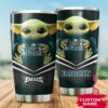 Philadelphia Eagles Baby Yoda Tumbler Custom Name 3