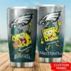 Philadelphia Eagles Custom Name SpongeBob SquarePants Tumbler 2