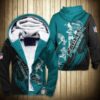 Philadelphia Eagles Fleece Jacket 3D Graphic Cartoon player 3