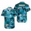 Philadelphia Eagles Football Hawaiian Graphic Print Short Sleeve H 3