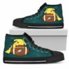 Philadelphia Eagles Love Pikachu Laying On Ball Custom Canvas High 2