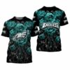 Philadelphia Eagles Roses Gift For Fan 3D T Shirt Sweater Zip 2