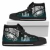 Philadelphia Eagles Super Bowl Custom Canvas High Top Shoes L98 2