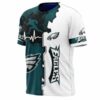 Philadelphia Eagles T-shirt graphic heart ECG line 3