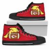 Pikachu Laying On Ball Kansas City Chiefs Custom Canvas High Top S 2