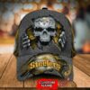 Pittsburgh Steelers 3D Cap SKULL Custom Name 3