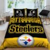 Pittsburgh Steelers Bedding Set Sleepy (Duvet Cover & Pillow Cases) 2