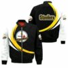 Pittsburgh Steelers Bomber Jacket graphic curve 3