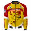 Pittsburgh Steelers Bomber Jacket Graphic Running men gift for fans 2