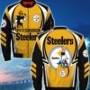 Pittsburgh Steelers bomber Jacket Style #1 winter coat gift for men 3