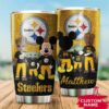 Pittsburgh Steelers Grogu Mickey Groot Custom Name Tumbler 3