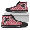 Puzzle Logo With Atlanta Falcons Custom Canvas High Top Shoes L98 2