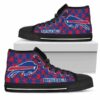 Puzzle Logo With Buffalo Bills Custom Canvas High Top Shoes L98 2