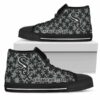 Puzzle Logo With Chicago White Sox MLB Custom Canvas High Top Shoes 2