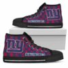 Puzzle Logo With New York Giants Custom Canvas High Top Shoes L98 2