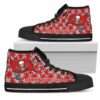 Puzzle Logo With Tampa Bay Buccaneers Custom Canvas High Top Shoes 2