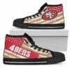 San Francisco 49Ers America Flag Italic Vintage Custom Canvas High 3