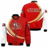 San Francisco 49ers Bomber Jacket graphic curve 3