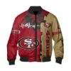 San Francisco 49ers Bomber Jacket graphic heart ECG line 2