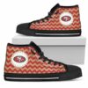 San Francisco 49Ers Chevron Broncos Custom Canvas High Top Shoes L 2