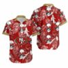 San Francisco 49ers Coconut Leaves And Skulls Hawaii Shirt and Shorts 3