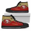 San Francisco 49Ers Divided Colours Stunning Logo Custom Canvas Hi 2