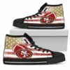 San Francisco 49Ers Flag Rugby Custom Canvas High Top Shoes L98 2