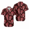 San Francisco 49ers Mystery Skull And Flower Hawaii Shirt and Shorts 2