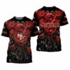 San Francisco 49ers Roses Gift For Fan 3D T Shirt Sweater Zip 2