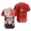 San Francisco 49ers Skull Gift For Fan Hawaiian Graphic Print Shor 3