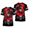 San Francisco 49ers Skulls Devil Skeleton Gift For Fan 3D T Sh 2