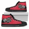 Scratch Of The Wolf Atlanta Falcons Custom Canvas High Top Shoes L 2